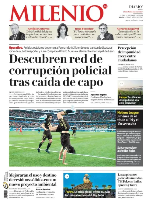 Portada de Milenio Leon del lunes, 24 de marzo de 2025