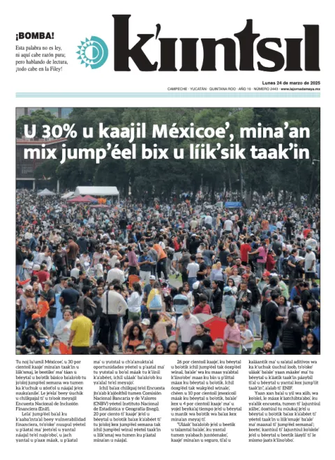 Portada de La Jornada - Kiintsil del lunes, 24 de marzo de 2025