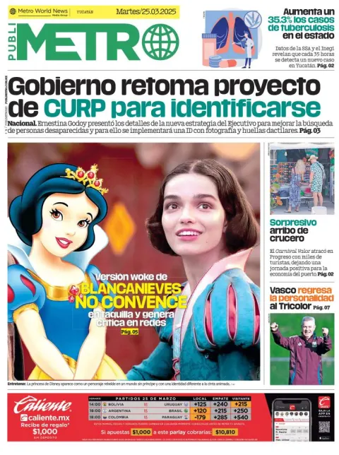 Portada de Publimetro Merida del martes, 25 de marzo de 2025