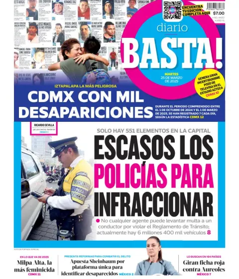 Portada de Basta del martes, 25 de marzo de 2025