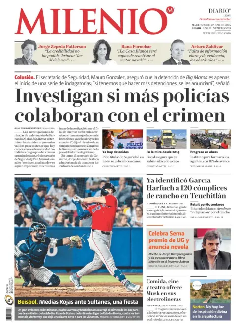 Portada de Milenio Leon del martes, 25 de marzo de 2025