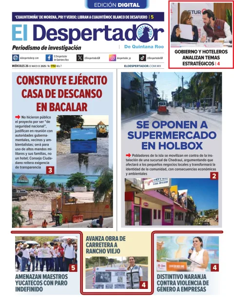Portada de El Despertador de Quintana Roo