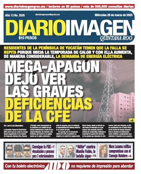 Portada de Diario Imagen Quintana Roo