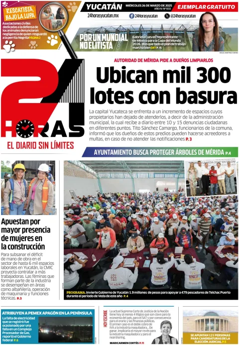 Portada de 24 Horas Yucatan