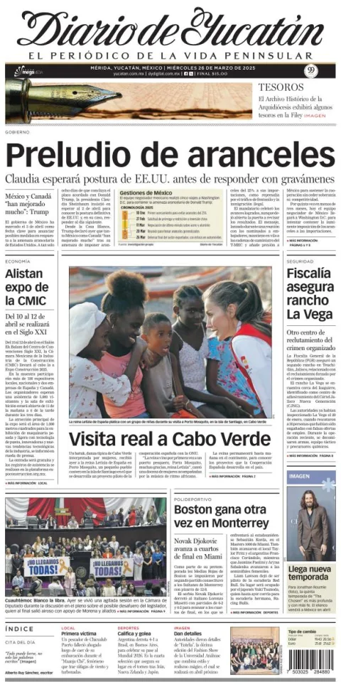 Portada de Diario de Yucatán