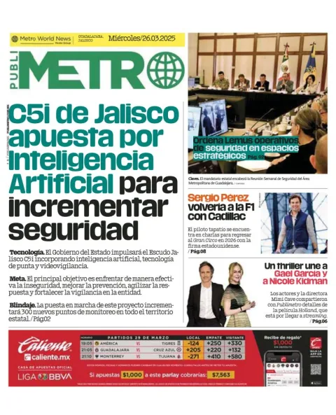 Portada de Publimetro Guadalajara