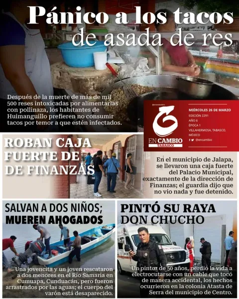 Portada de En Cambio - Tabasco (contraportada) del miércoles, 26 de marzo de 2025