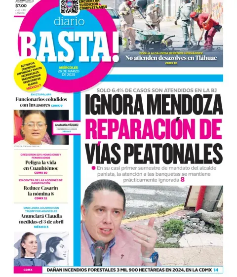 Portada de Basta del miércoles, 26 de marzo de 2025