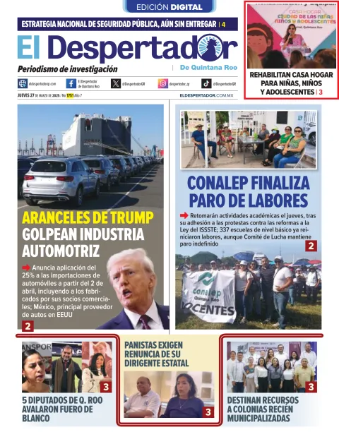 Portada de El Despertador de Quintana Roo