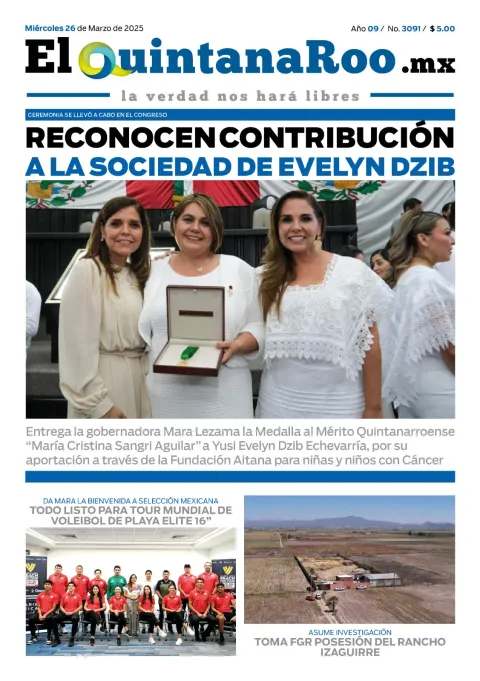 Portada de El Quintana Roo (portada)