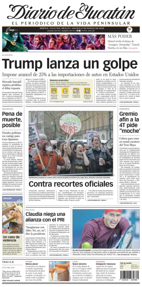 Portada de Diario de Yucatán