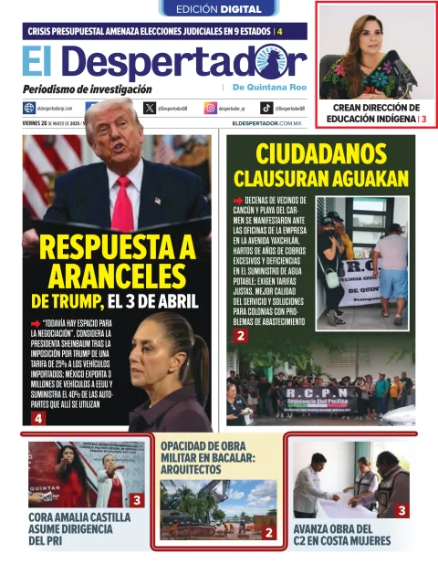 Portada de El Despertador de Quintana Roo