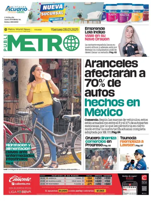 Portada de Publimetro Merida