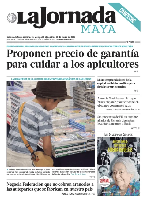 Portada de La Jornada Maya Campeche del viernes, 28 de marzo de 2025