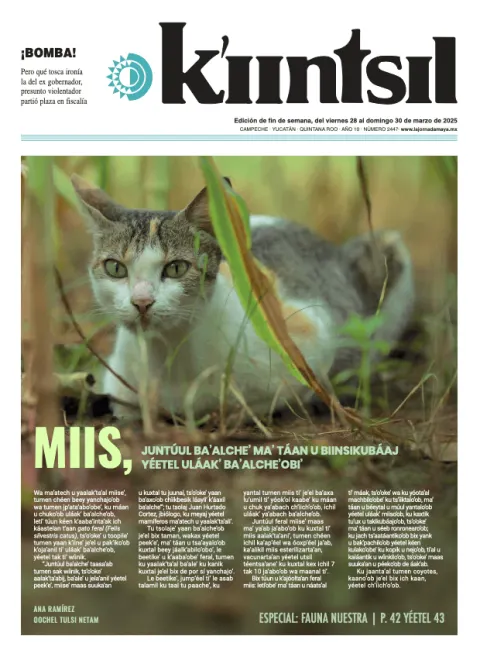 Portada de La Jornada - Kiintsil del viernes, 28 de marzo de 2025