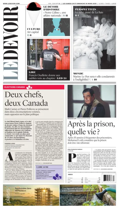 Portada de Le Devoir