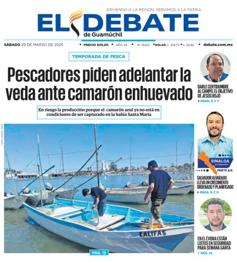 Portada de El Debate de Guamuchil