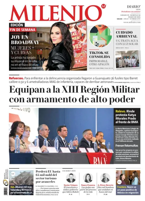 Portada de Milenio Leon del sábado, 29 de marzo de 2025