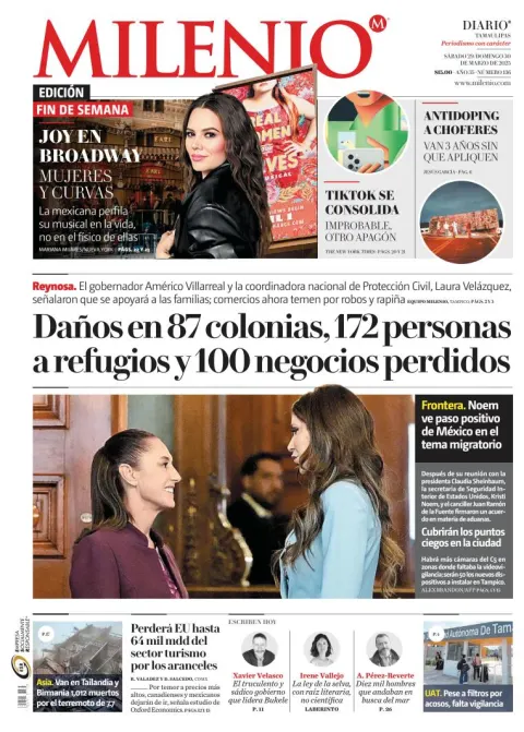 Portada de Milenio Tamaulipas