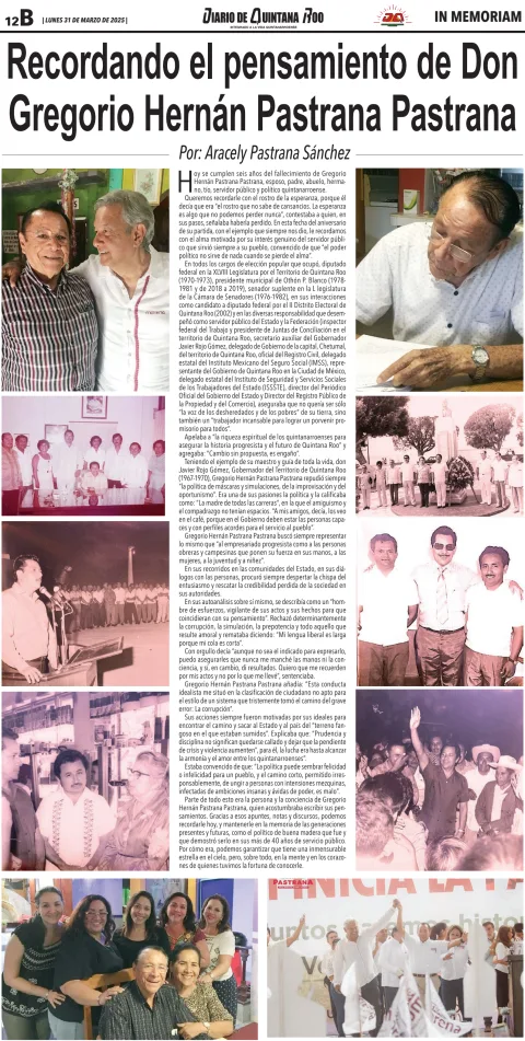 Portada de Diario de Quintana Roo (contra Portada)