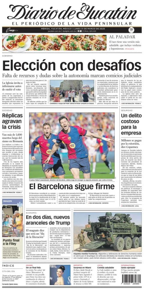 Portada de Diario de Yucatán