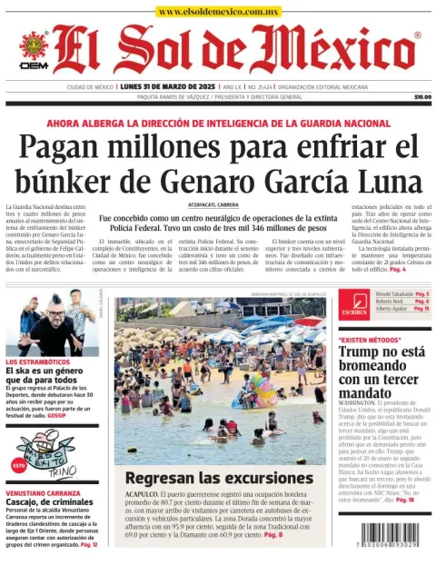 Portada de El Sol de Mexico