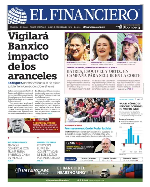 Portada de El Financiero