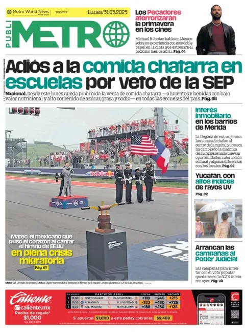 Portada de Publimetro Merida