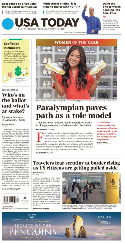 Portada de Usa Today