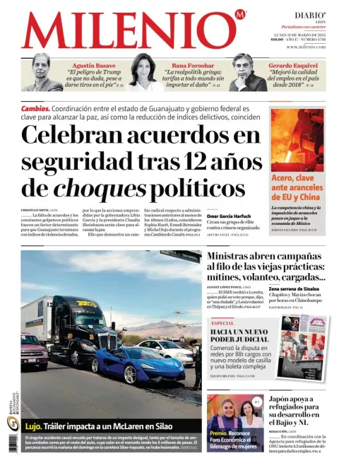 Portada de Milenio Leon del lunes, 31 de marzo de 2025