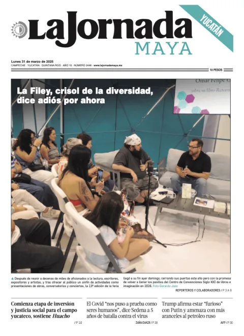 Portada de La Jornada Maya Yucatán del lunes, 31 de marzo de 2025
