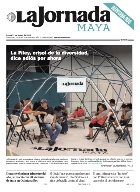 Portada de La Jornada Maya Quintana Roo del lunes, 31 de marzo de 2025