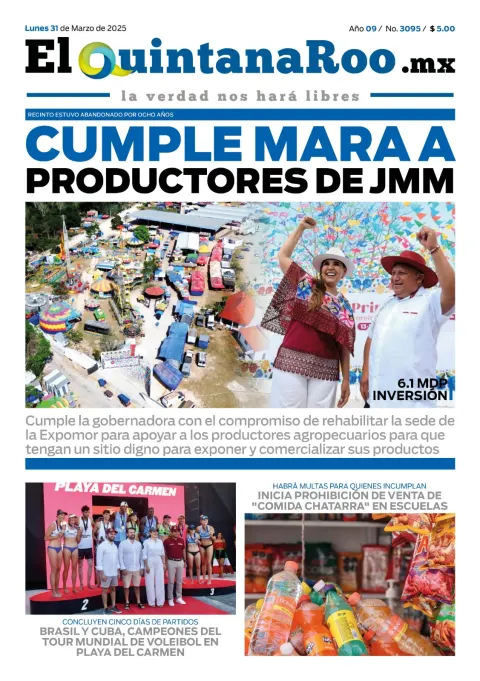 Portada de El Quintana Roo (portada) del lunes, 31 de marzo de 2025