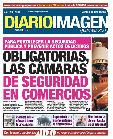 Portada de Diario Imagen Quintana Roo