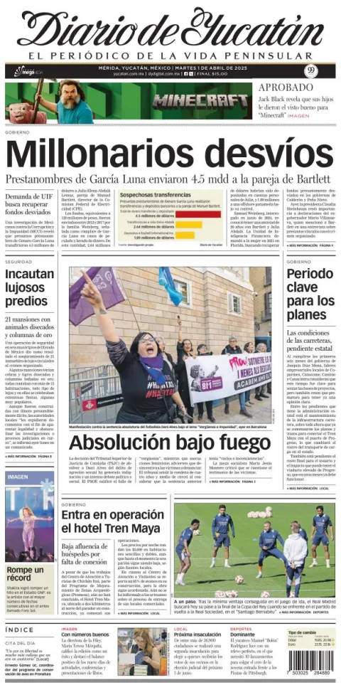 Portada de Diario de Yucatán