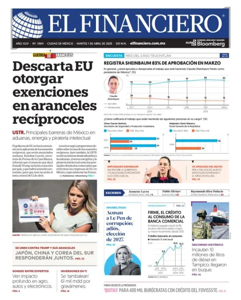 Portada de El Financiero