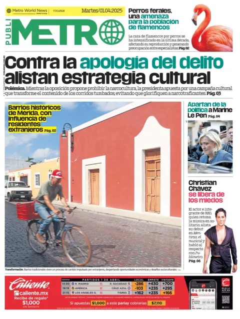 Portada de Publimetro Merida
