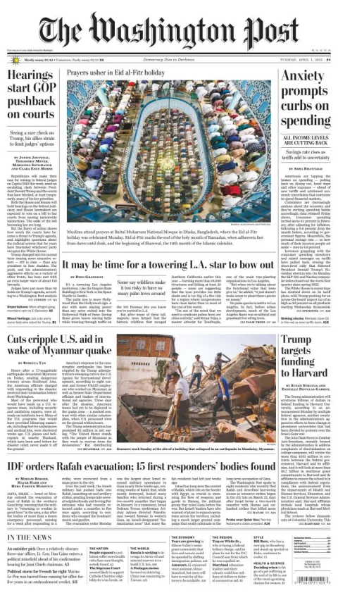 Portada de The Washington Post