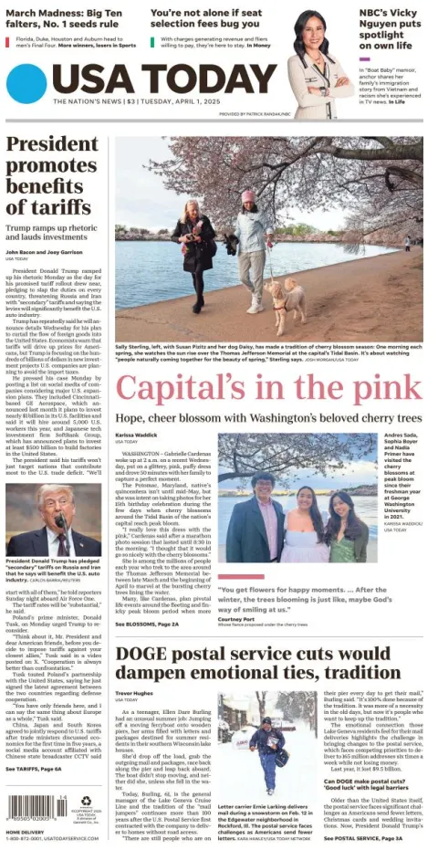 Portada de Usa Today