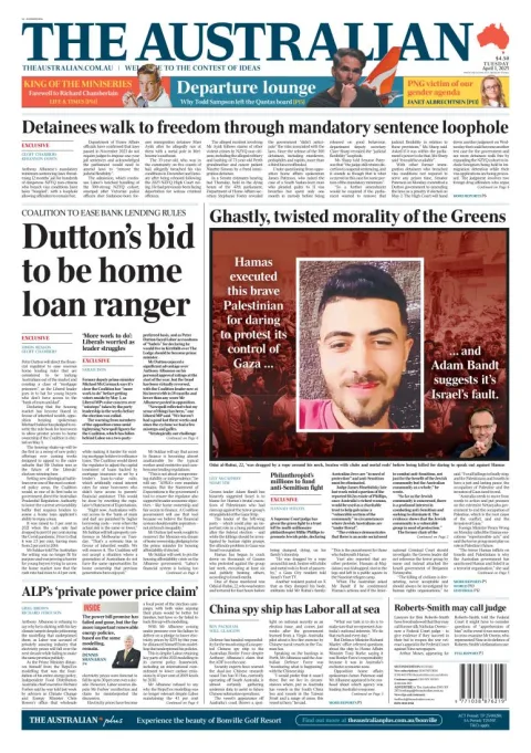Portada de The Australian