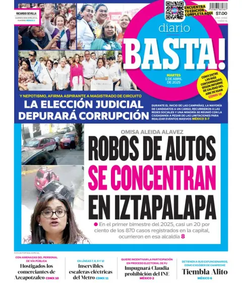 Portada de Basta del martes, 1 de abril de 2025