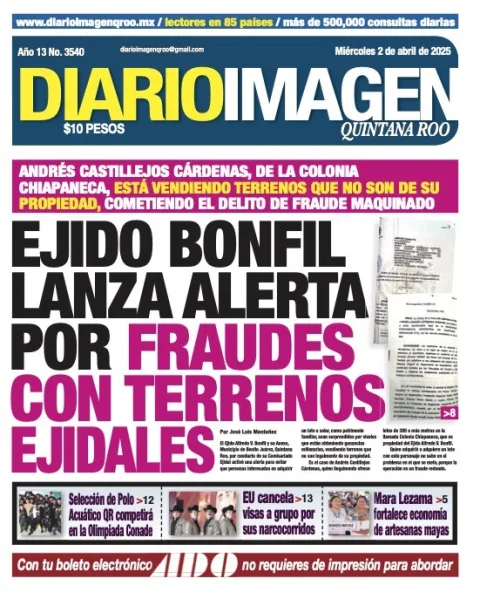 Portada de Diario Imagen Quintana Roo del miércoles, 2 de abril de 2025