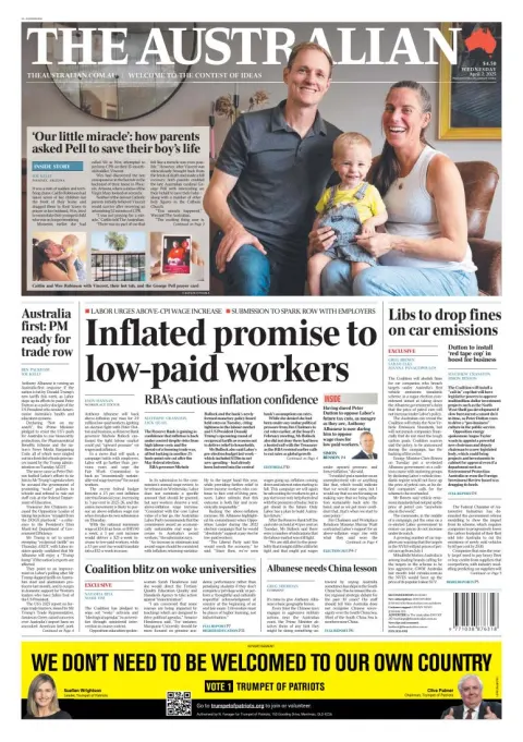 Portada de The Australian