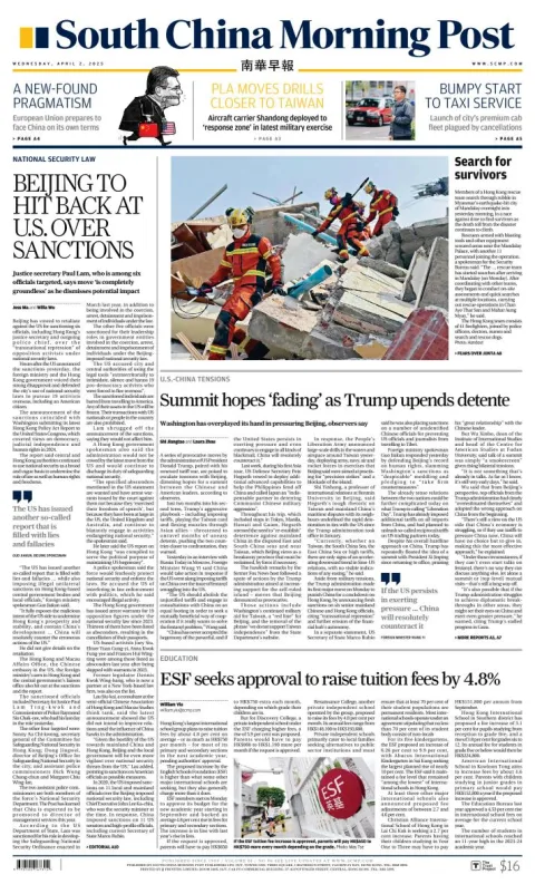 Portada de South China Morning Post