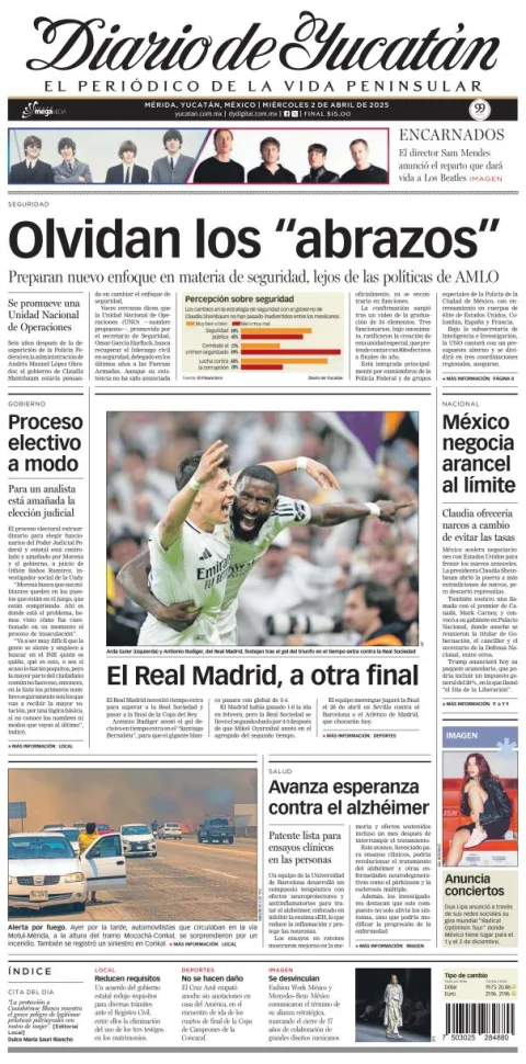 Portada de Diario de Yucatán