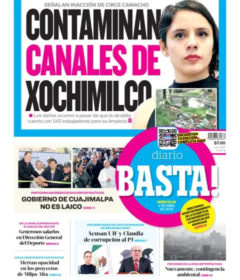 Portada de Basta del miércoles, 2 de abril de 2025