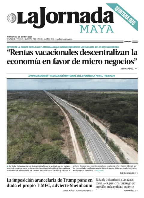Portada de La Jornada Maya Quintana Roo
