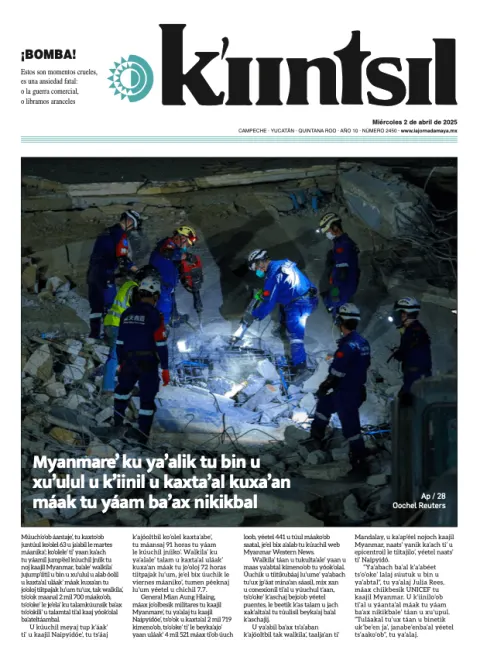 Portada de La Jornada - Kiintsil del miércoles, 2 de abril de 2025