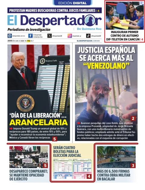 Portada de El Despertador de Quintana Roo
