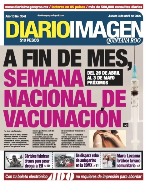 Portada de Diario Imagen Quintana Roo del jueves, 3 de abril de 2025